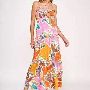 Colorful Floral Maxi Dress
